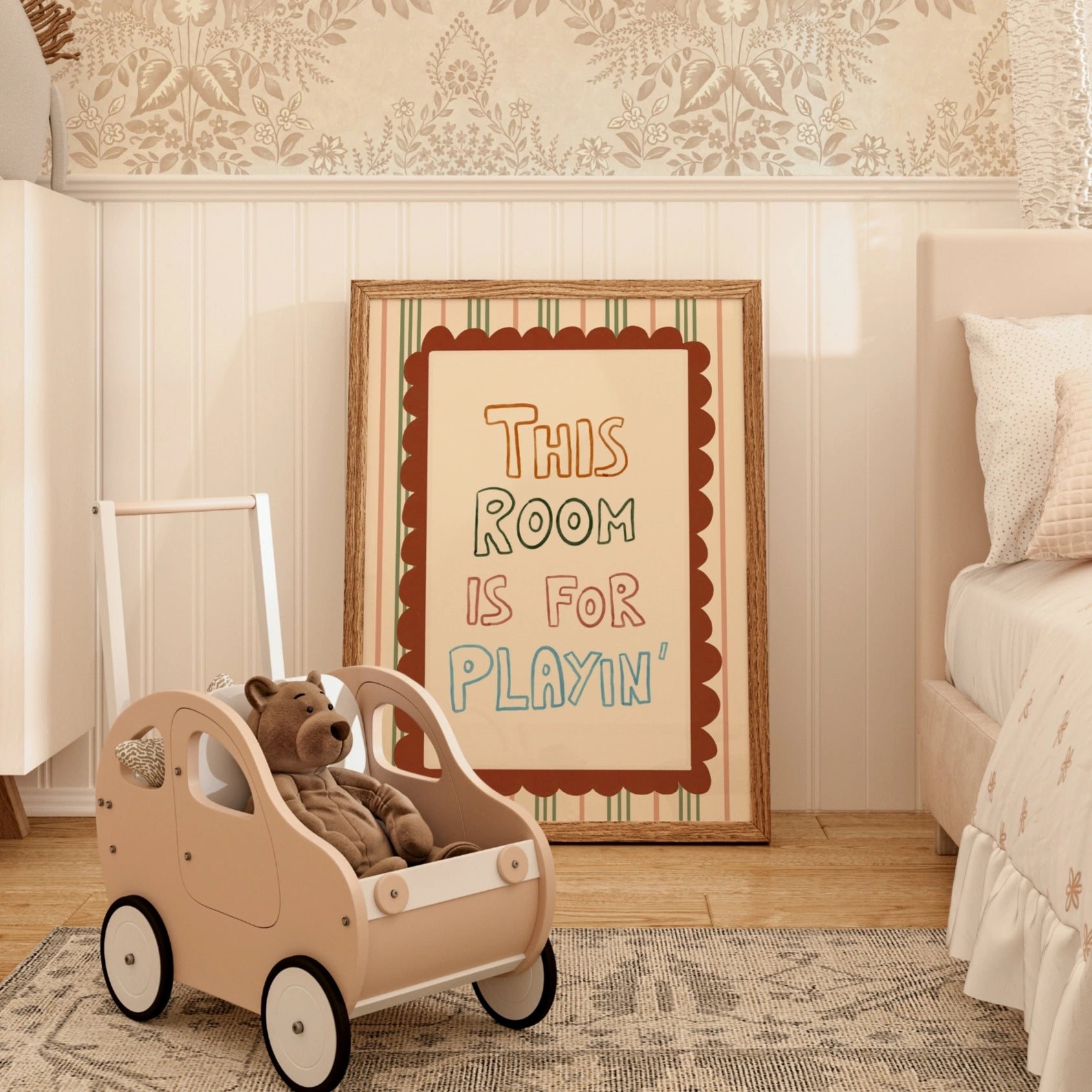 Arte murale vintage per bambini