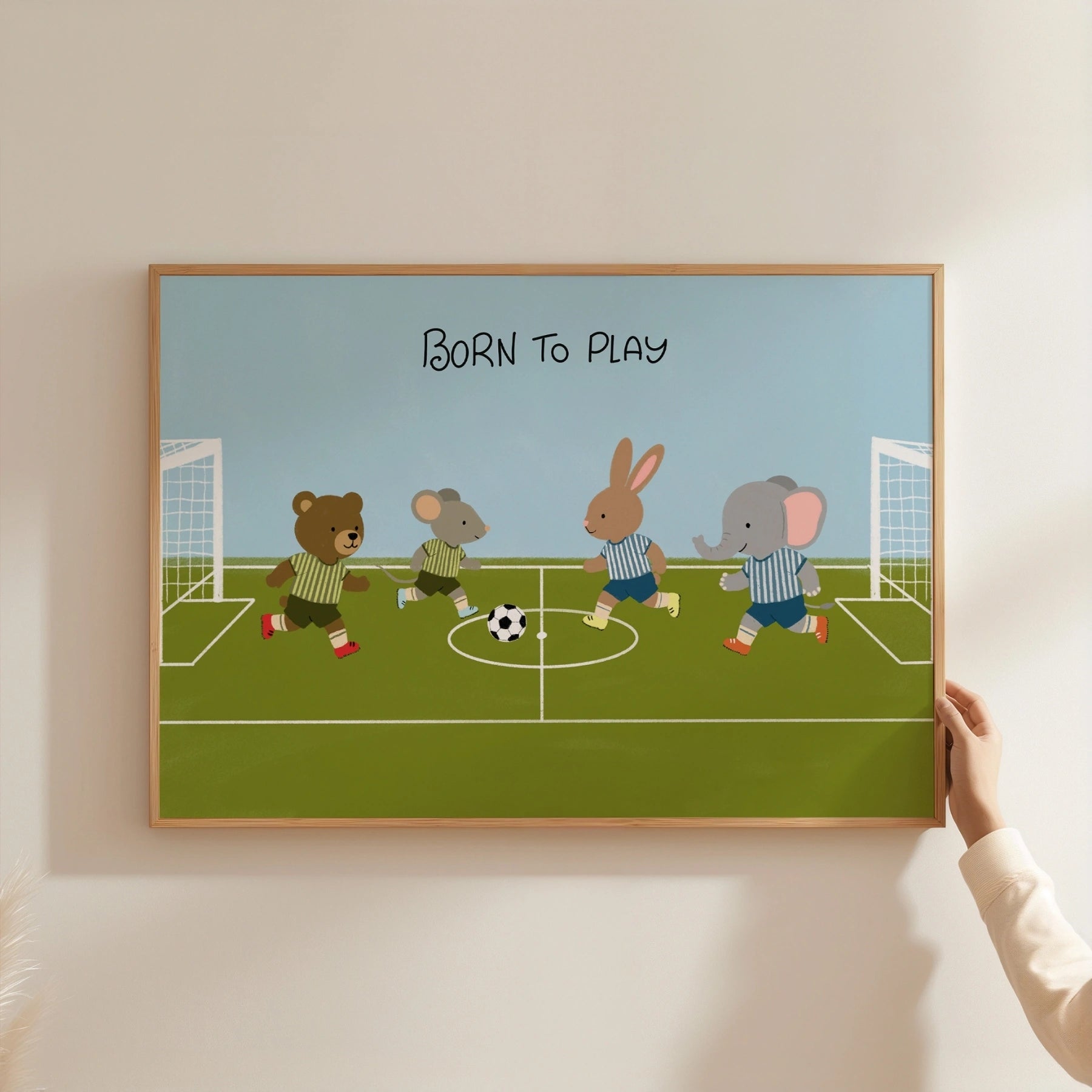 Born To Play Soccer Nursery Print