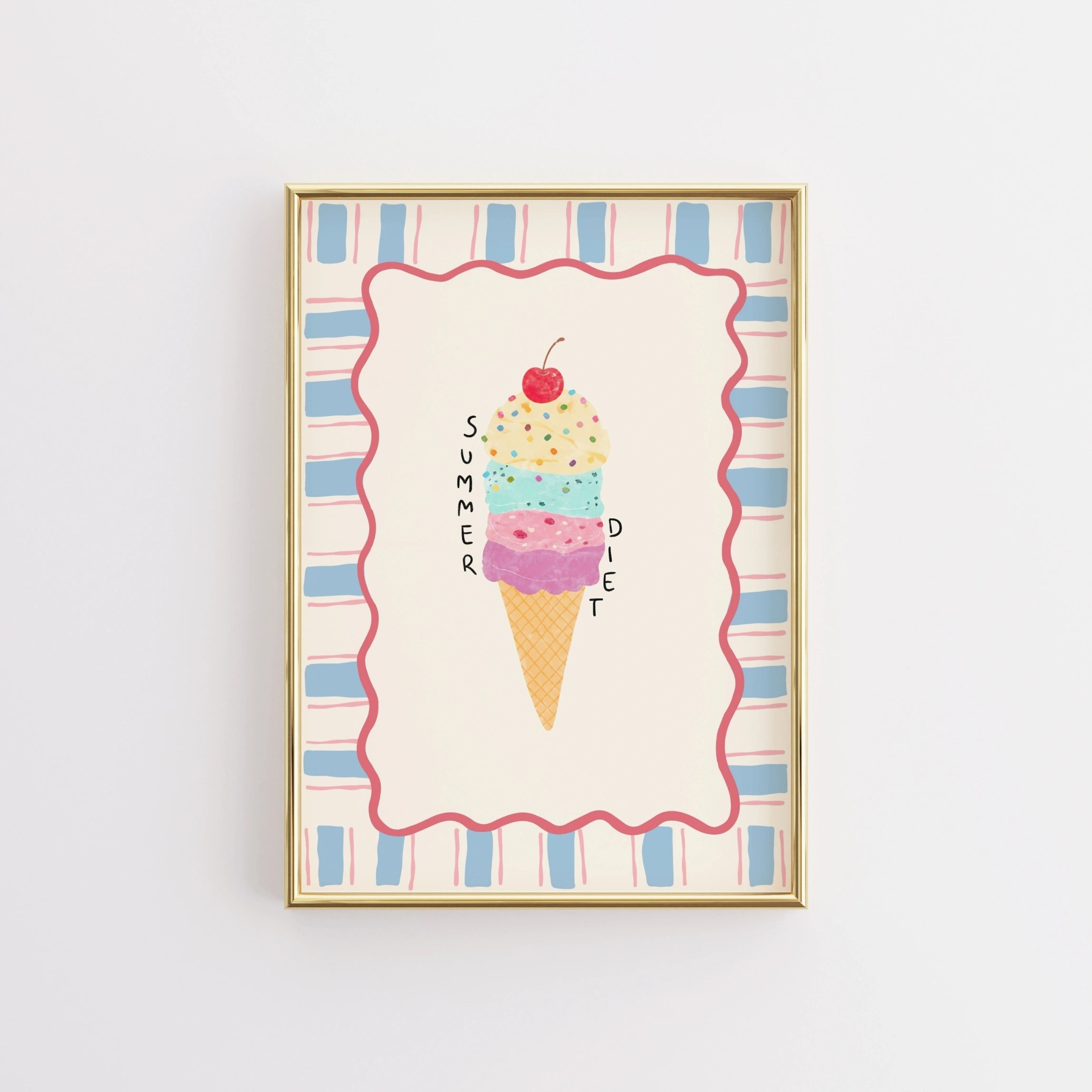 Arte De Pared De Helado Summer Diet