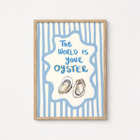 Stampa "The World Is Your Oyster" - Arte Murale da Cucina Costiera, Decorazione Murale Costiera