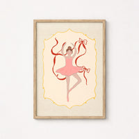 Décoration murale de ballet pour filles - Décoration de chambre de ballerine rose, Décoration vintage pour chambre d'enfant
