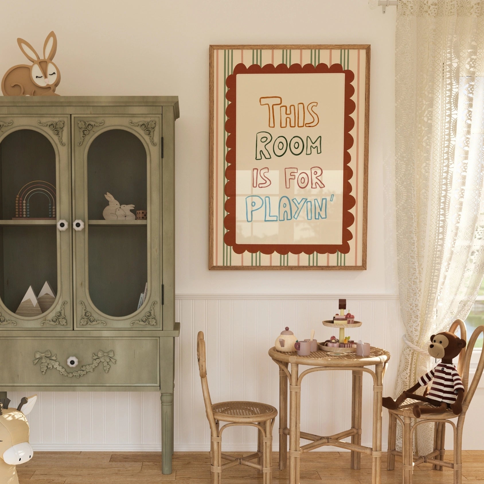 Arte murale vintage per bambini