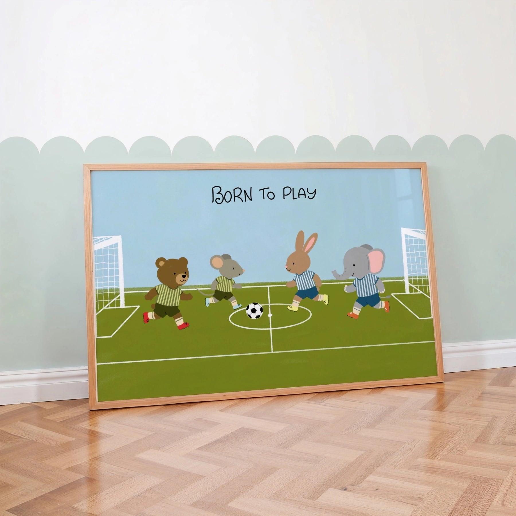 Born To Play Soccer Nursery Print