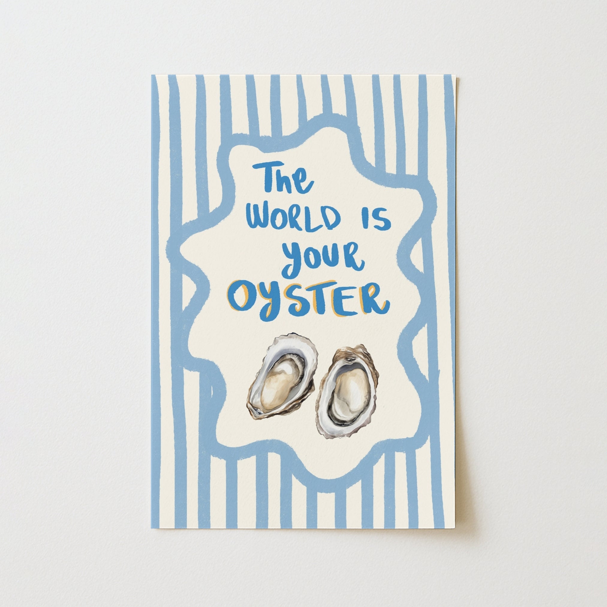Stampa "The World Is Your Oyster" - Arte Murale da Cucina Costiera, Decorazione Murale Costiera