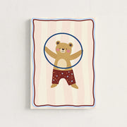 Hula Hoop Bear – Nursery & Kids Canvas Wall Art