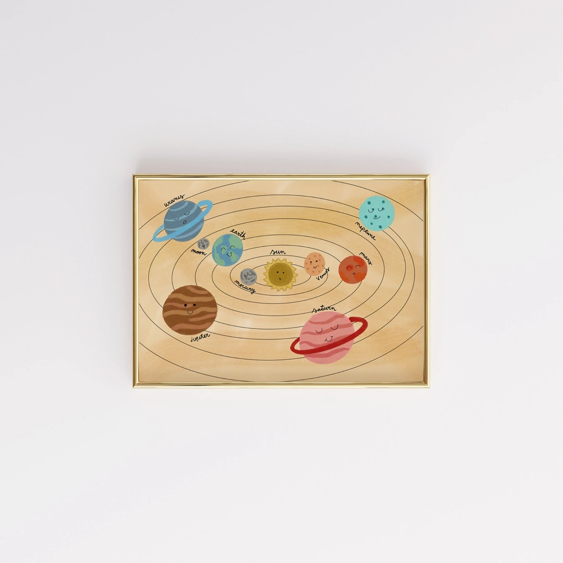 Stampa con pianeti carini