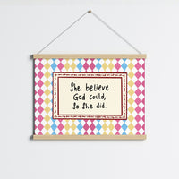 She Believed God Could Christian Wall Art, Christian Wall Decor