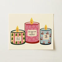 Festive Christmas Candles – Póster de Navidad