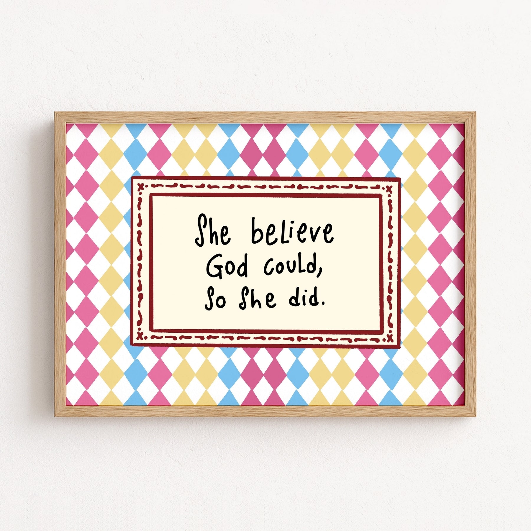 She Believed God Could Christian Wall Art, Christian Wall Decor