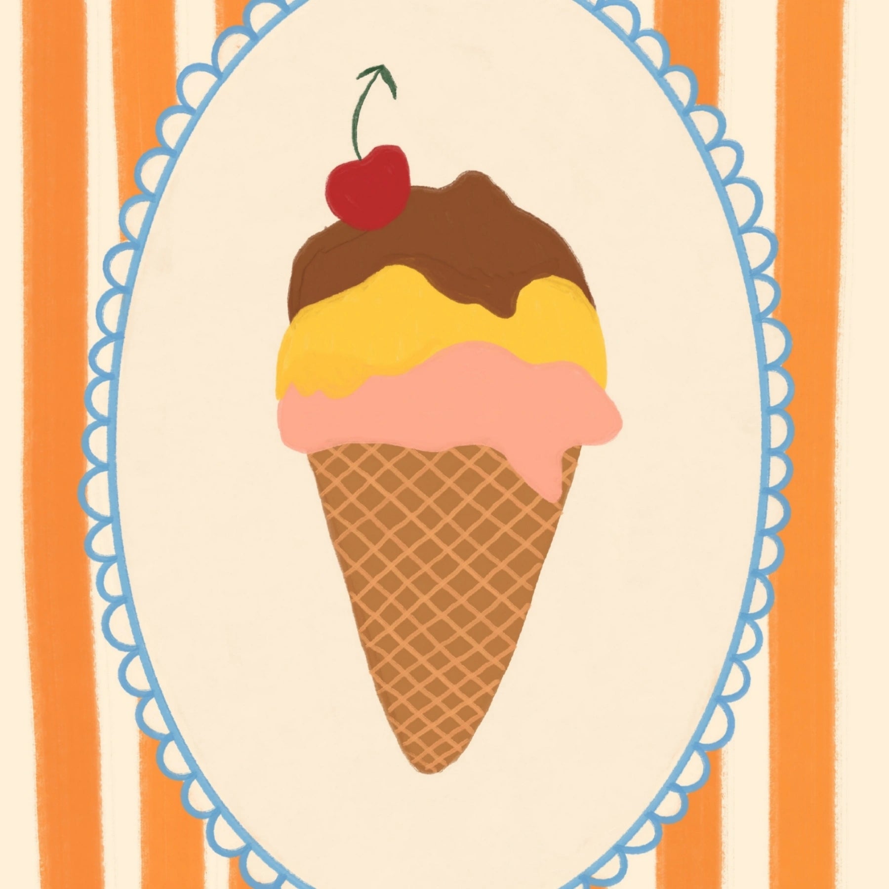 Arte murale con gelato