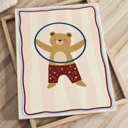 Hula Hoop Bear – Nursery & Kids Canvas Wall Art