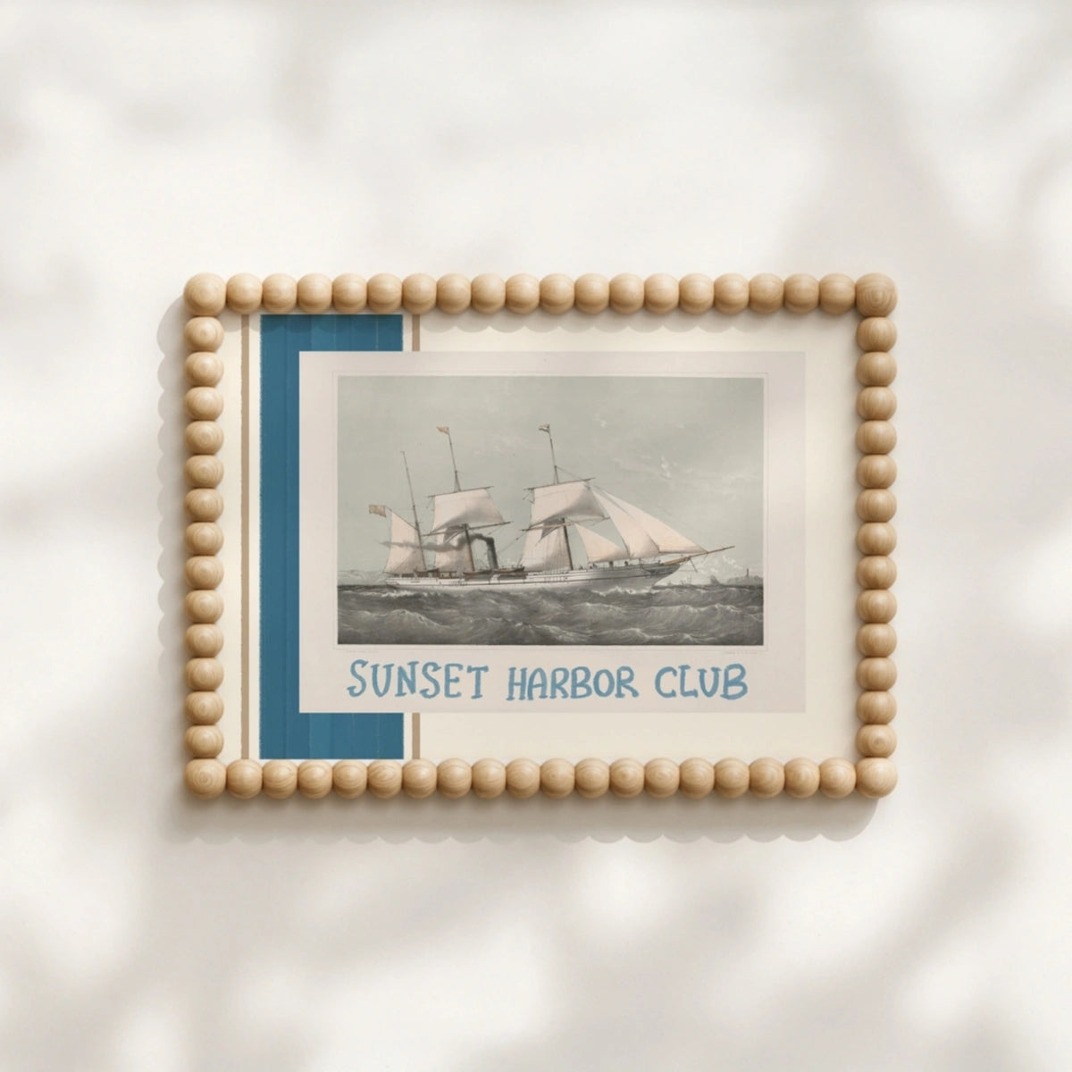 Vintage Sailing Ship Print, Coastal Wall Decor