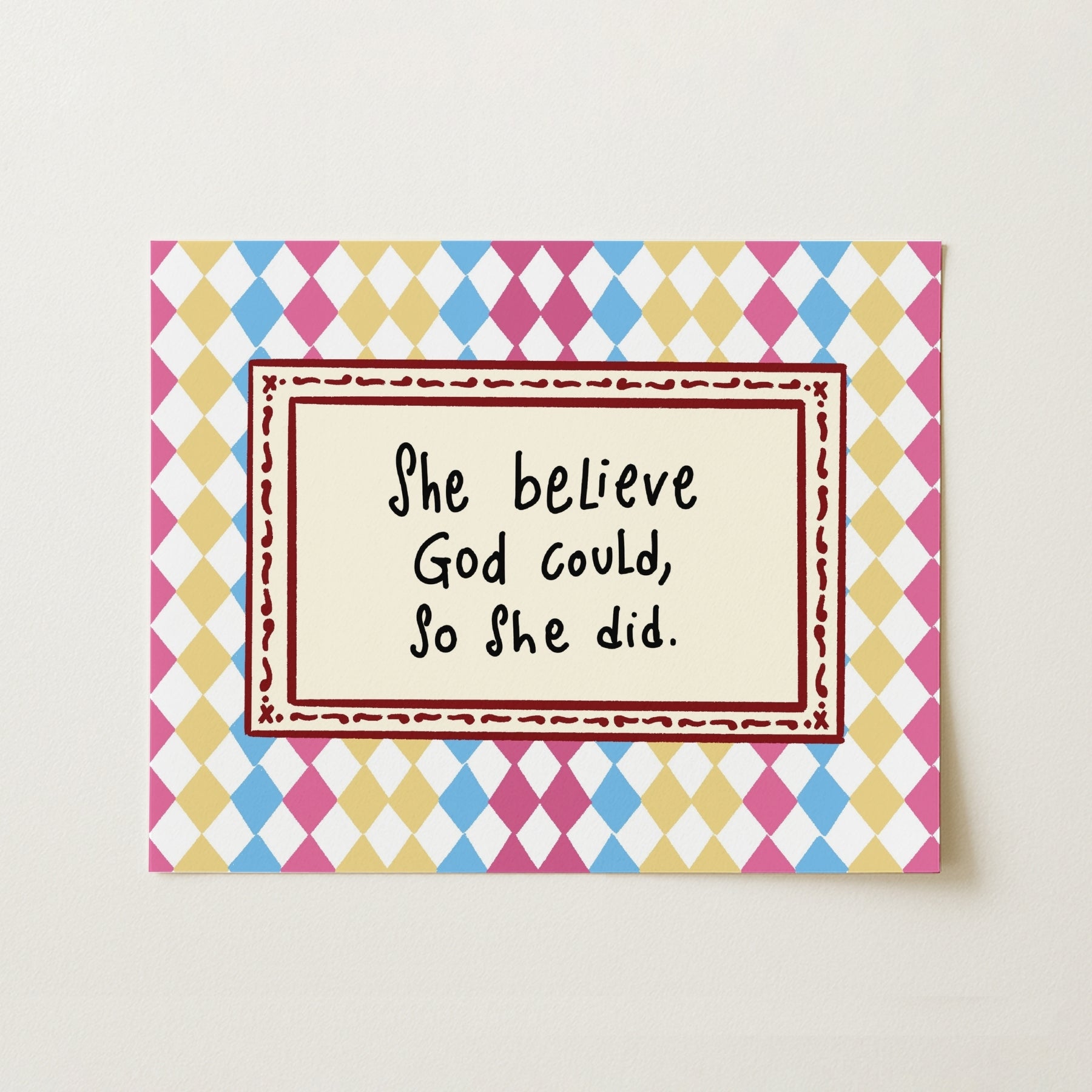 She Believed God Could Christian Wall Art, Christian Wall Decor