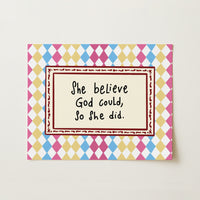 She Believed God Could Christian Wall Art, Christian Wall Decor
