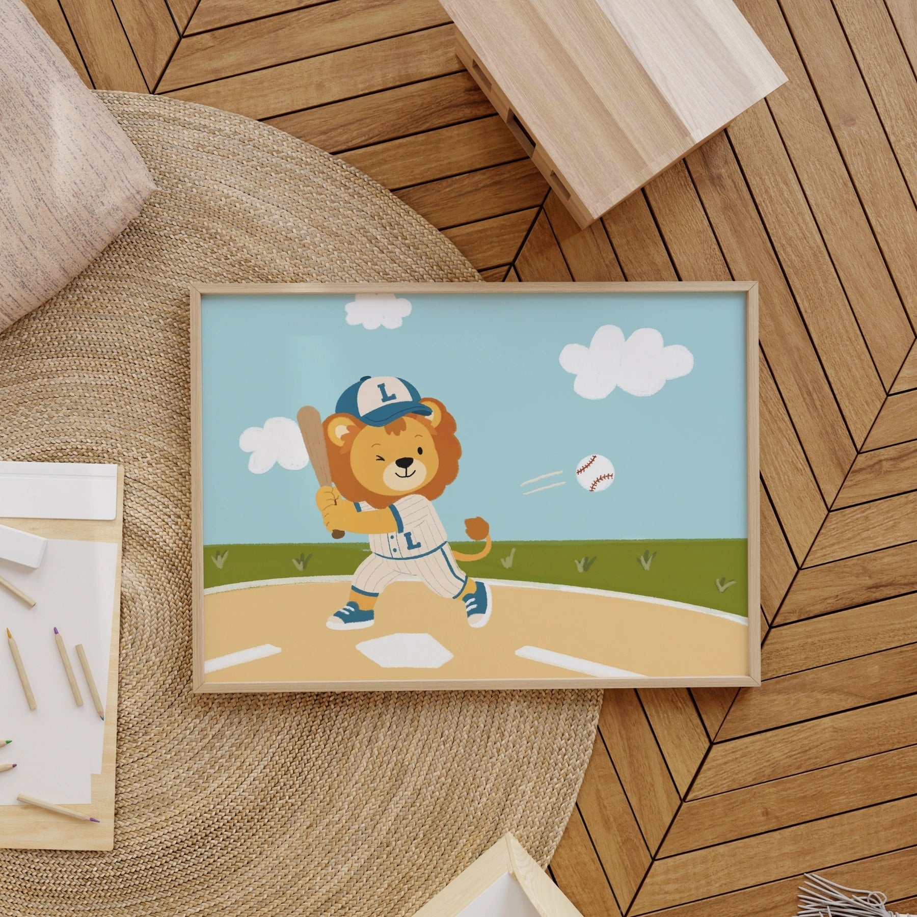 Whimsical Baseball Wall Decor