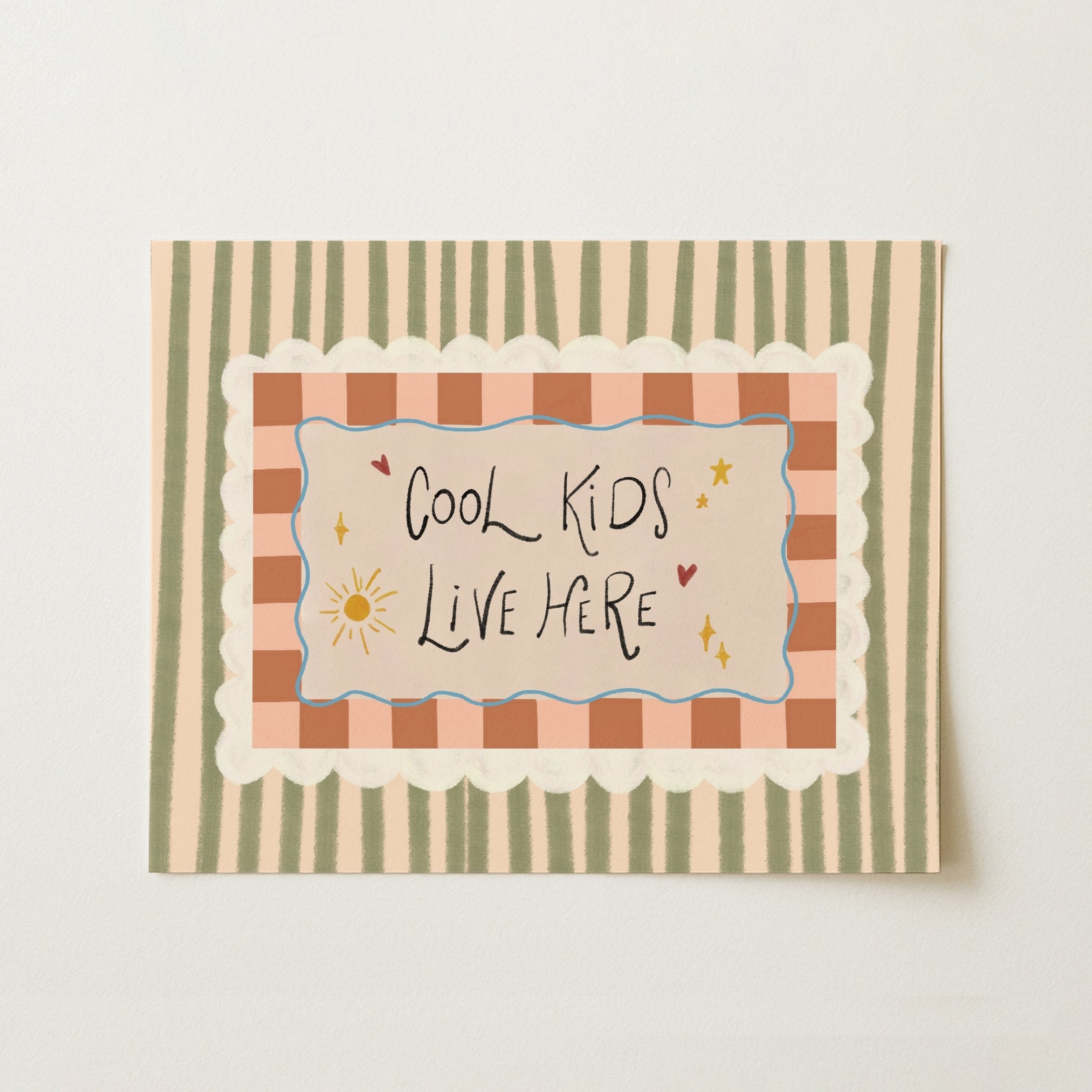 Cool Kids Live Here Nursery Print