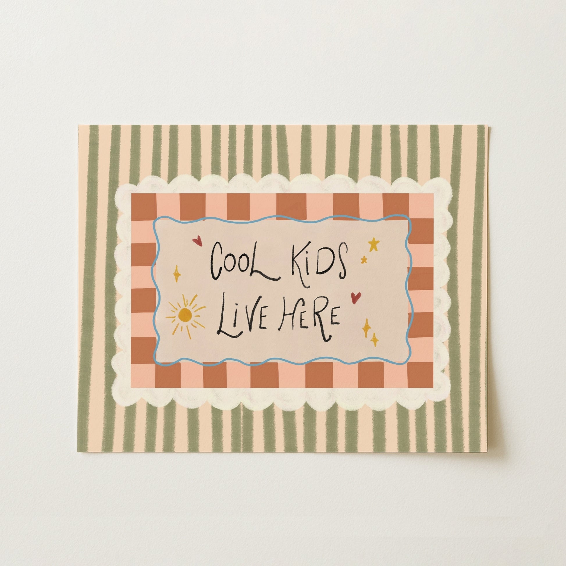 Cool Kids Live Here Nursery Print