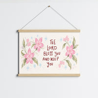 Floral Blessing Scripture Print