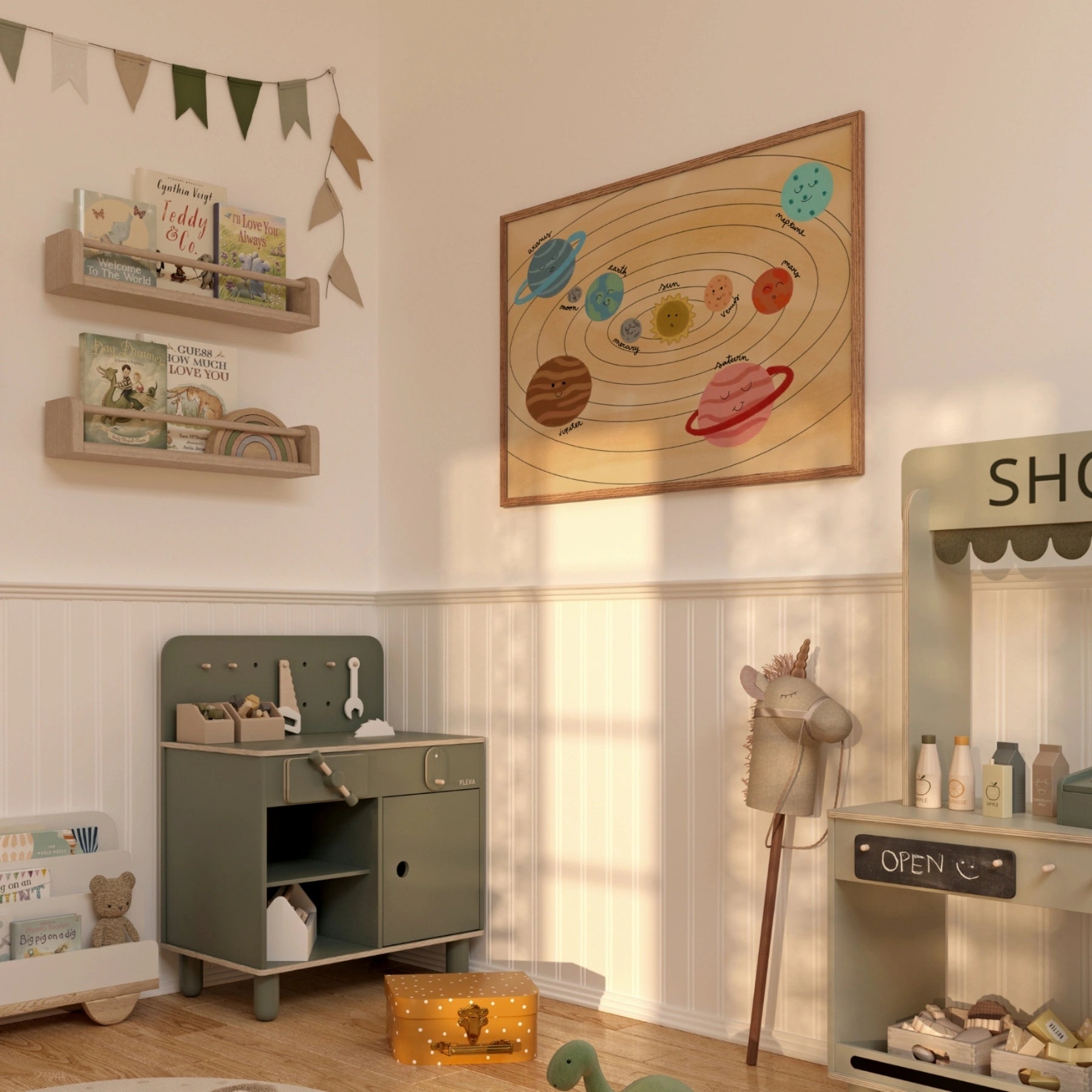 Stampa con pianeti carini