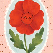 Smiling Red Flower – Nursery & kids wall art