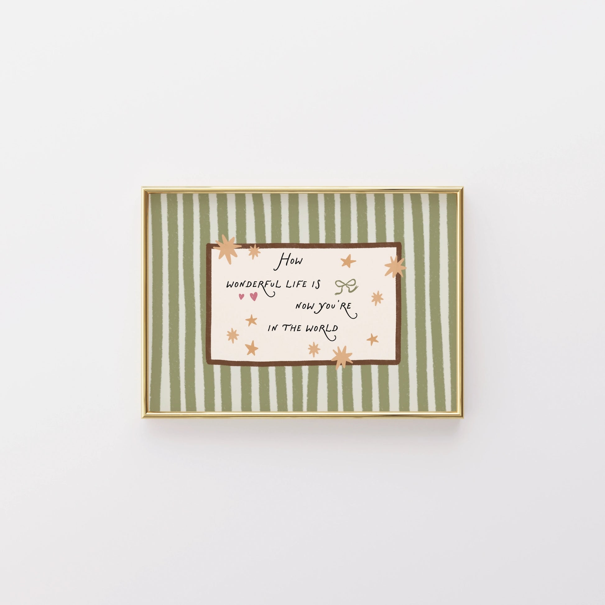 Stampa da parete con citazione per bebè