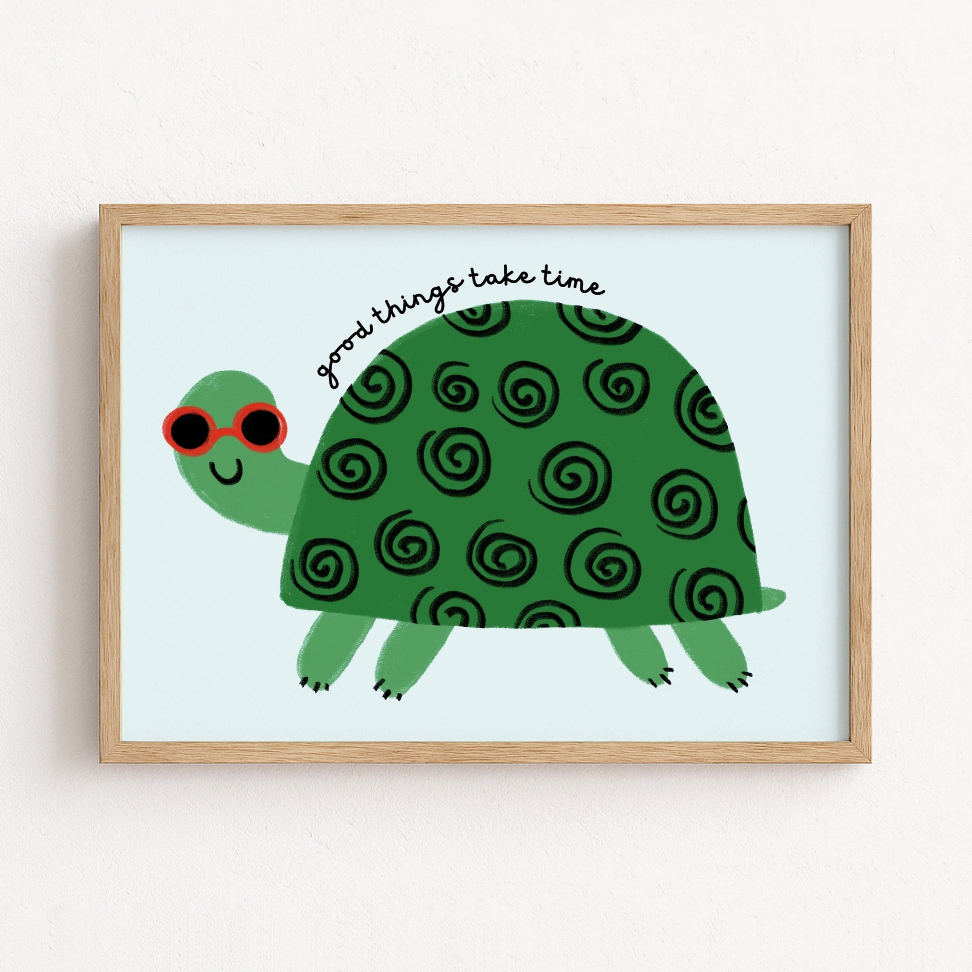 Turtle Nursery Print – Cute Animal Wall Art