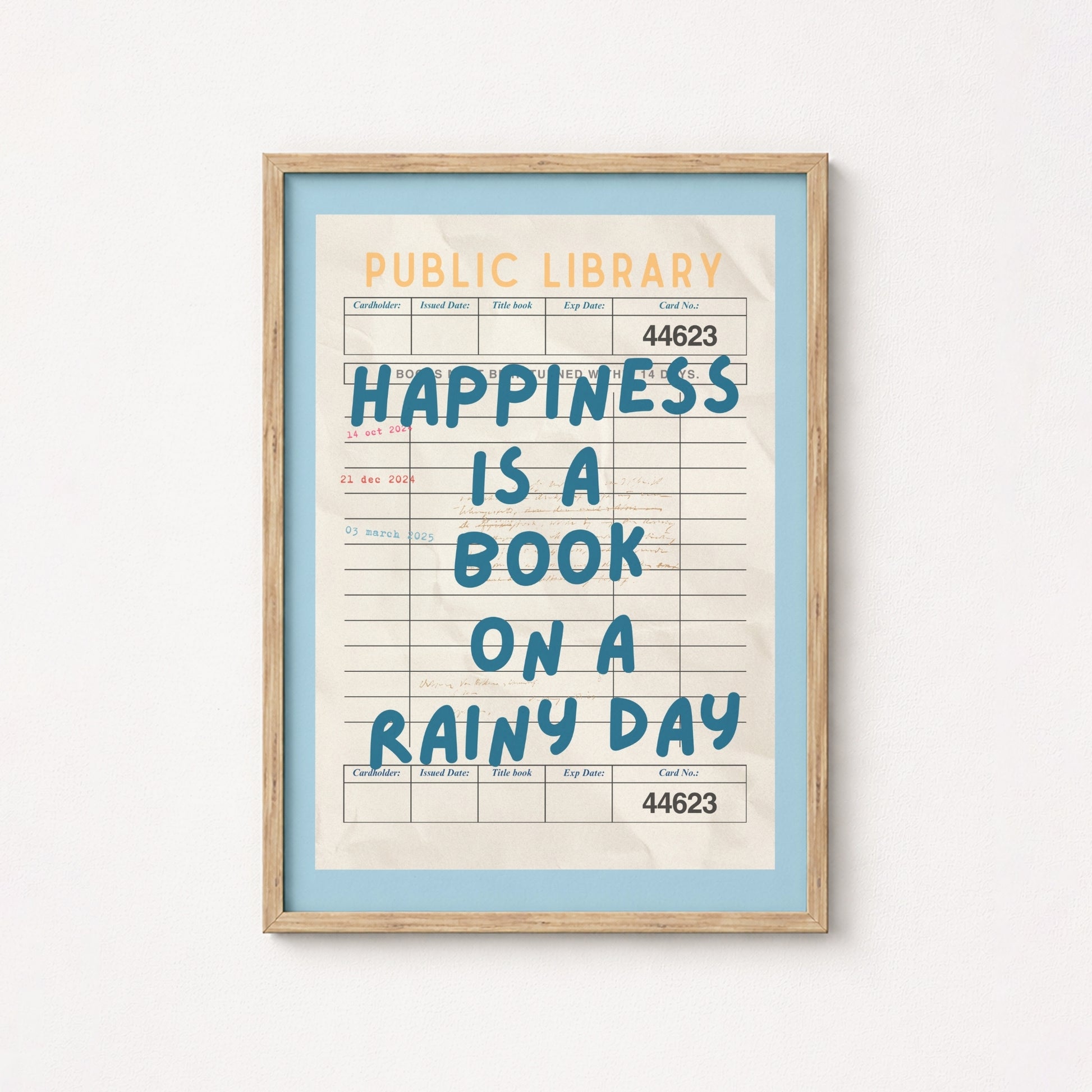 Book on a Rainy Day Print – Retro Library Wall Art