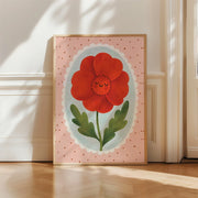 Smiling Red Flower – Nursery & kids wall art