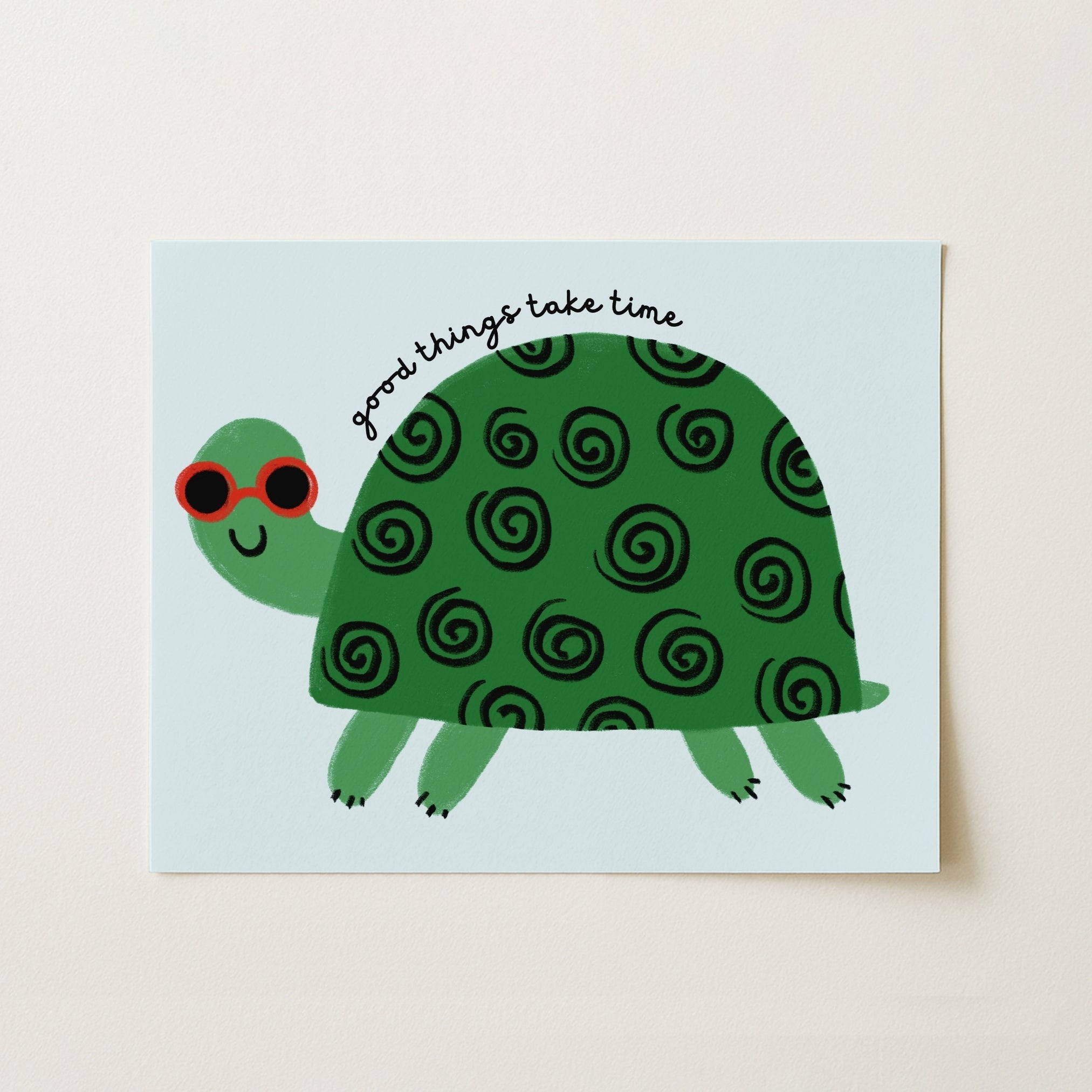 Turtle Nursery Print – Cute Animal Wall Art