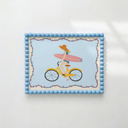 Surf Girl Beach Bike – Coastal Wall Art