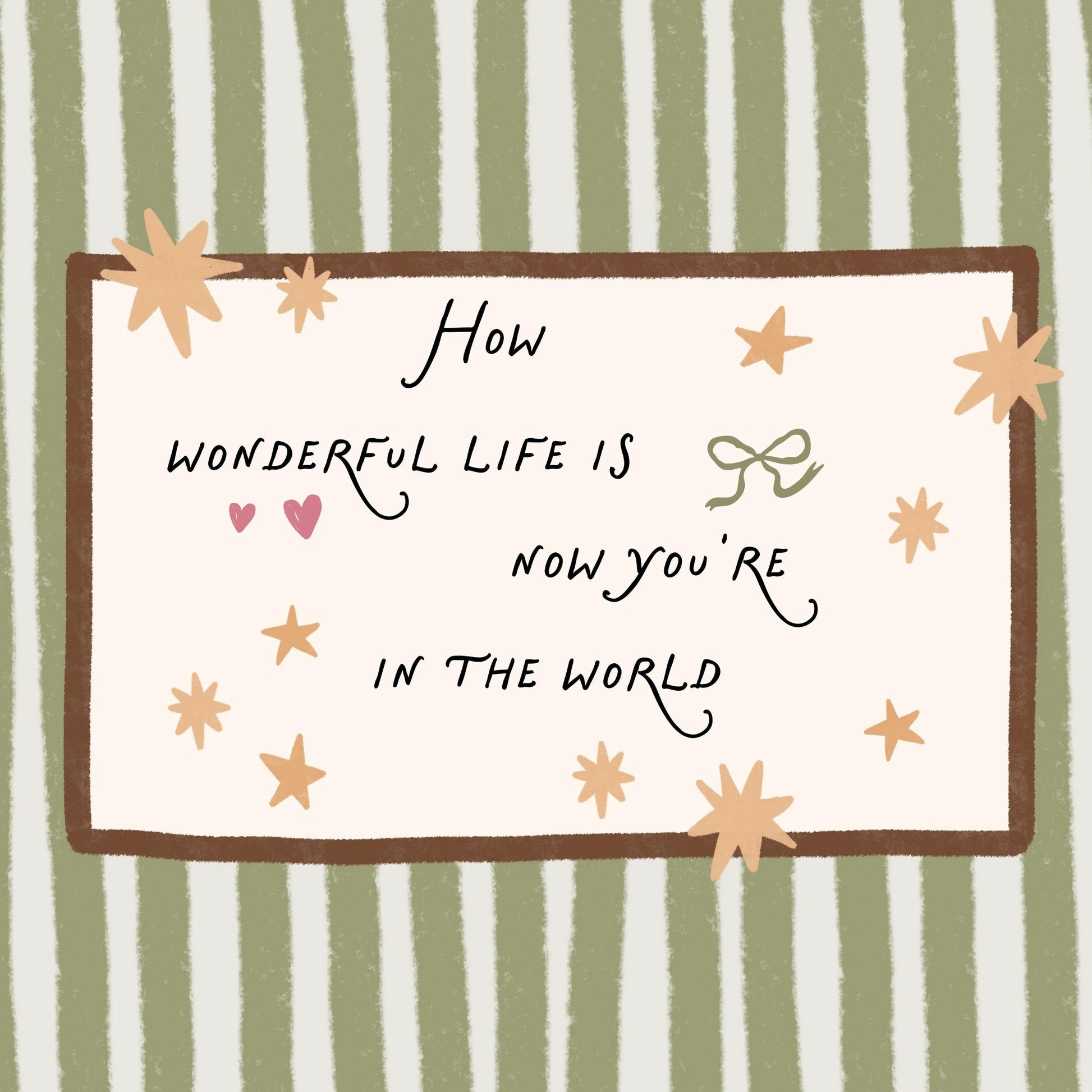 Stampa da parete con citazione per bebè