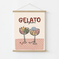 Decorazione illustrata con gelato