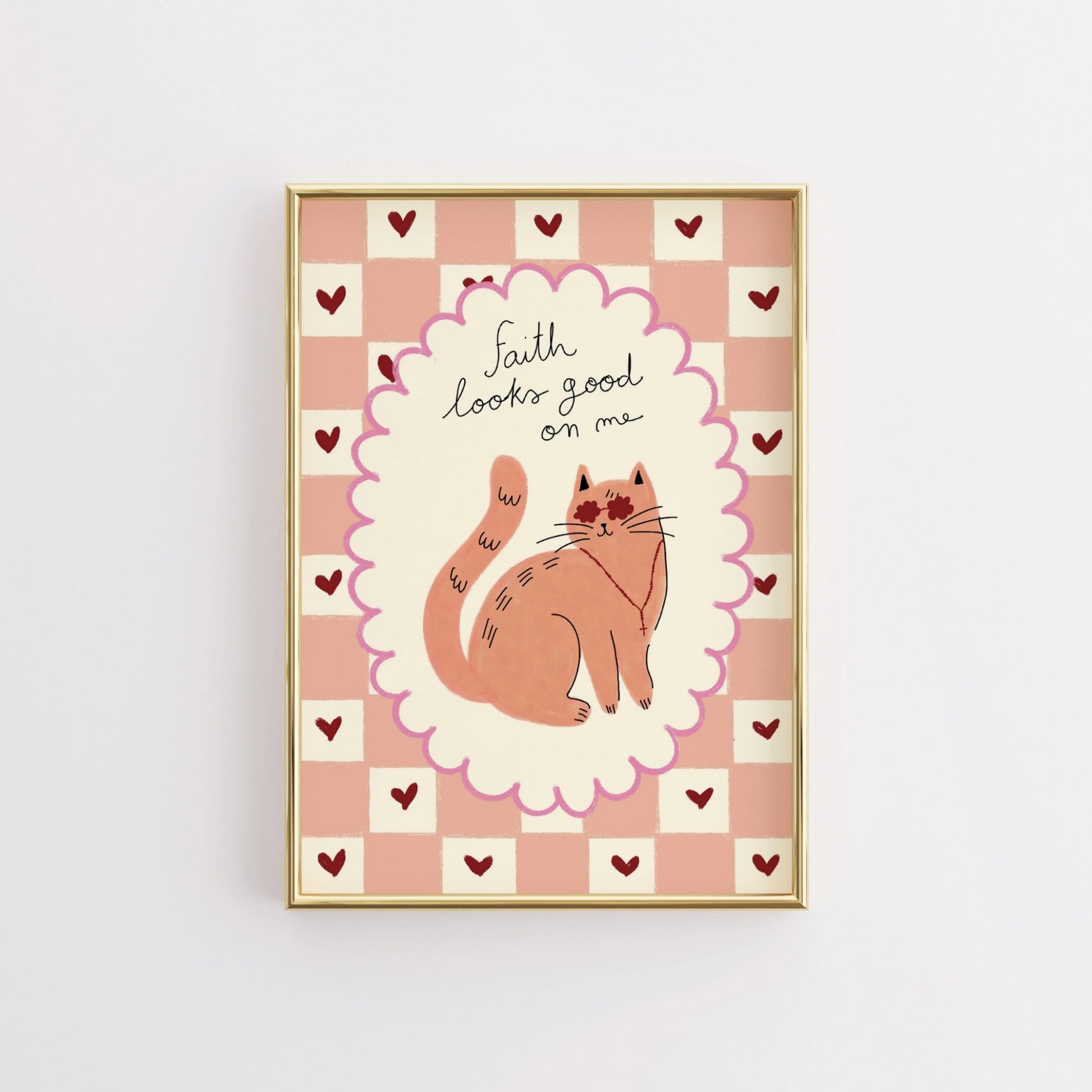 Art mural chrétien pastel ludique