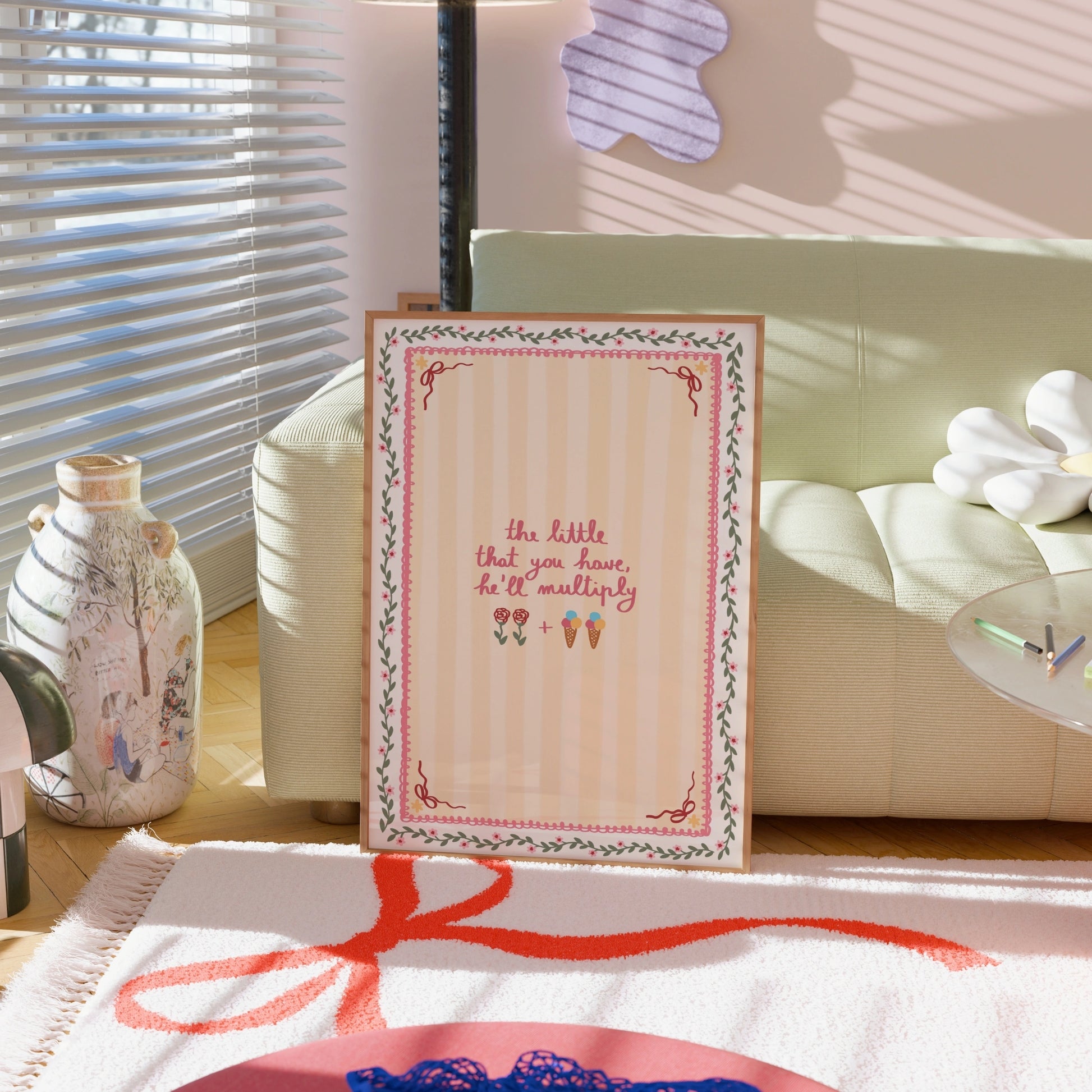 Art chrétien rose pâle