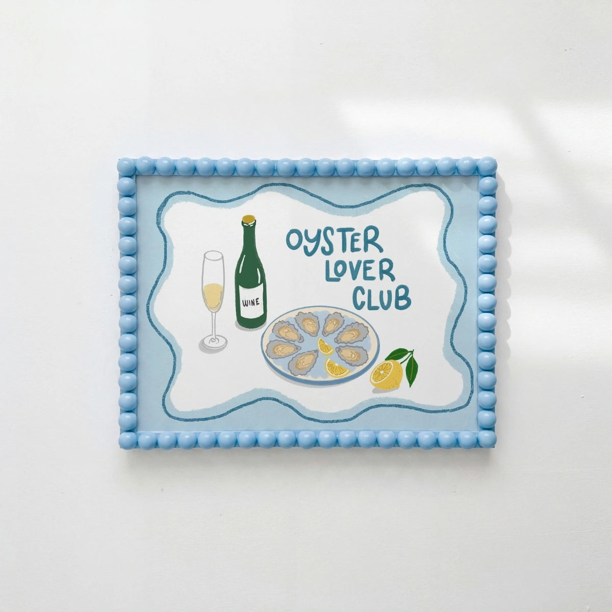 Oyster Lover Club Wall Art, Coastal Wall Decor