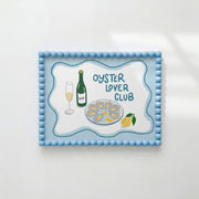 Oyster Lover Club Still Life – Coastal Wall Art