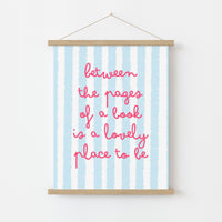 Lovely Book Quote Print – Pastel Reading Wall Art
