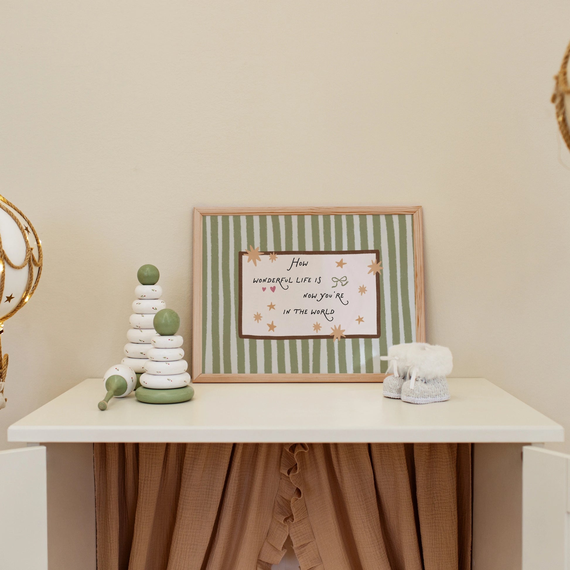 Stampa da parete con citazione per bebè