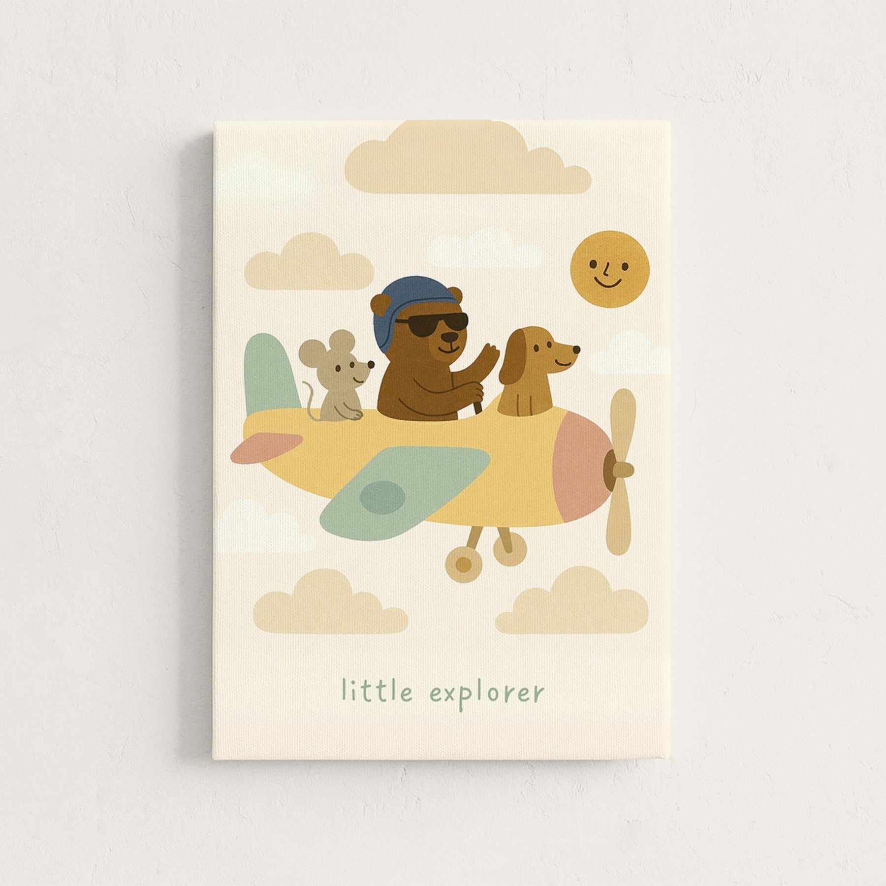 Little Explorer Nursery Canvas Print