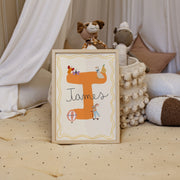 Little Friends & Hot Air Balloons – Personalized Name Poster