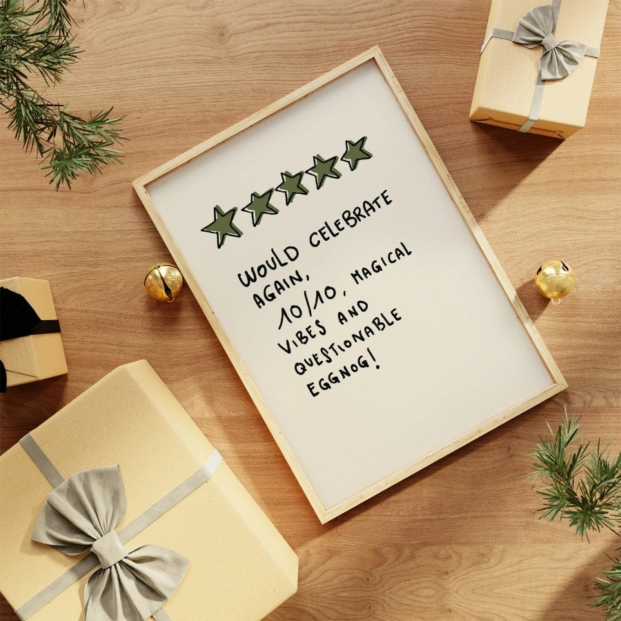Funny Christmas Quote Wall Art