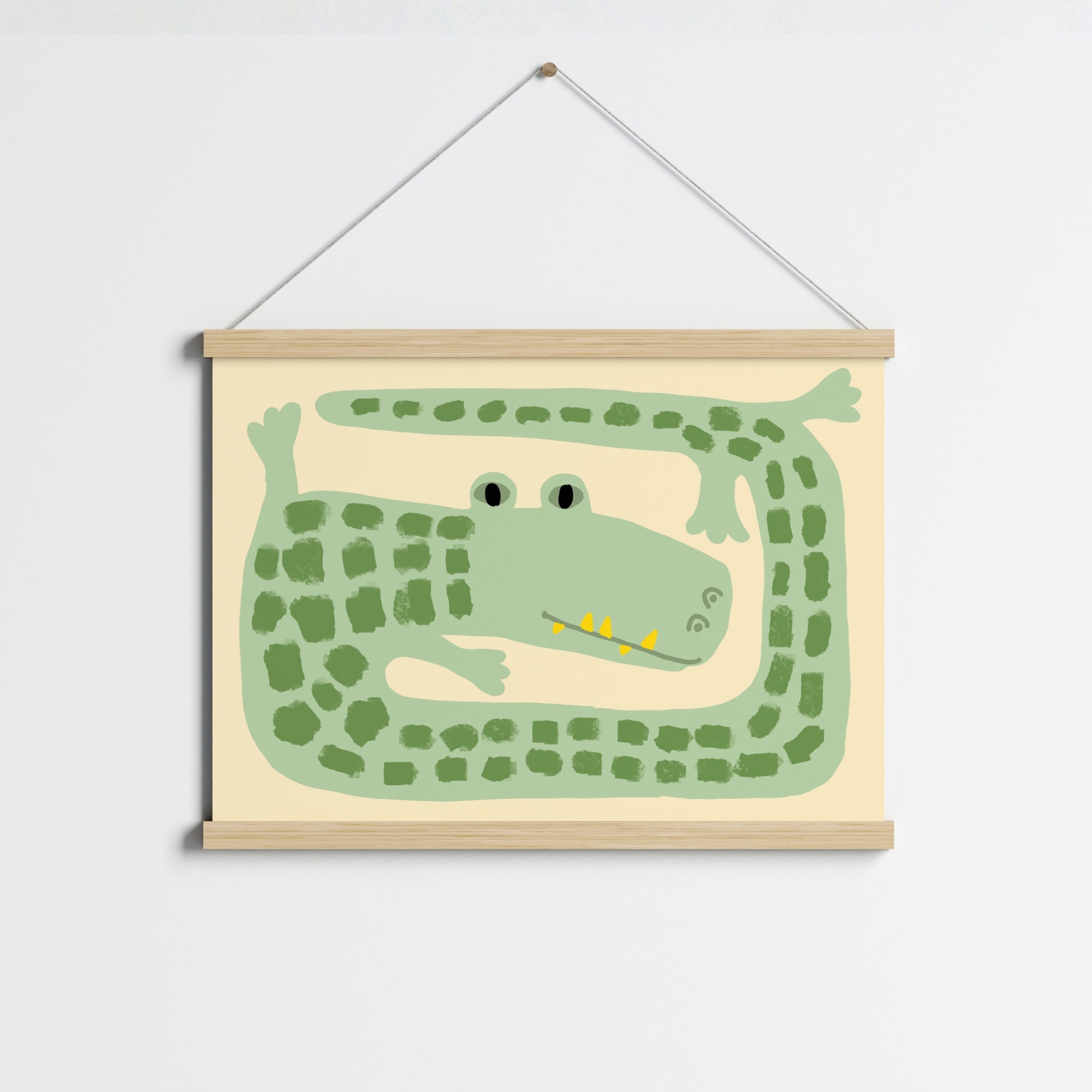 Crocodile Nursery Print – Cute Animal Wall Art for Kids