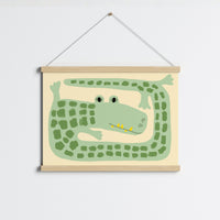 Crocodile Nursery Print – Cute Animal Wall Art for Kids