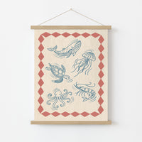 Arte murale della vita marina