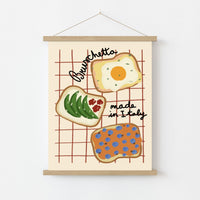 Retro Mediterranean Print, Kitchen Wall Decor