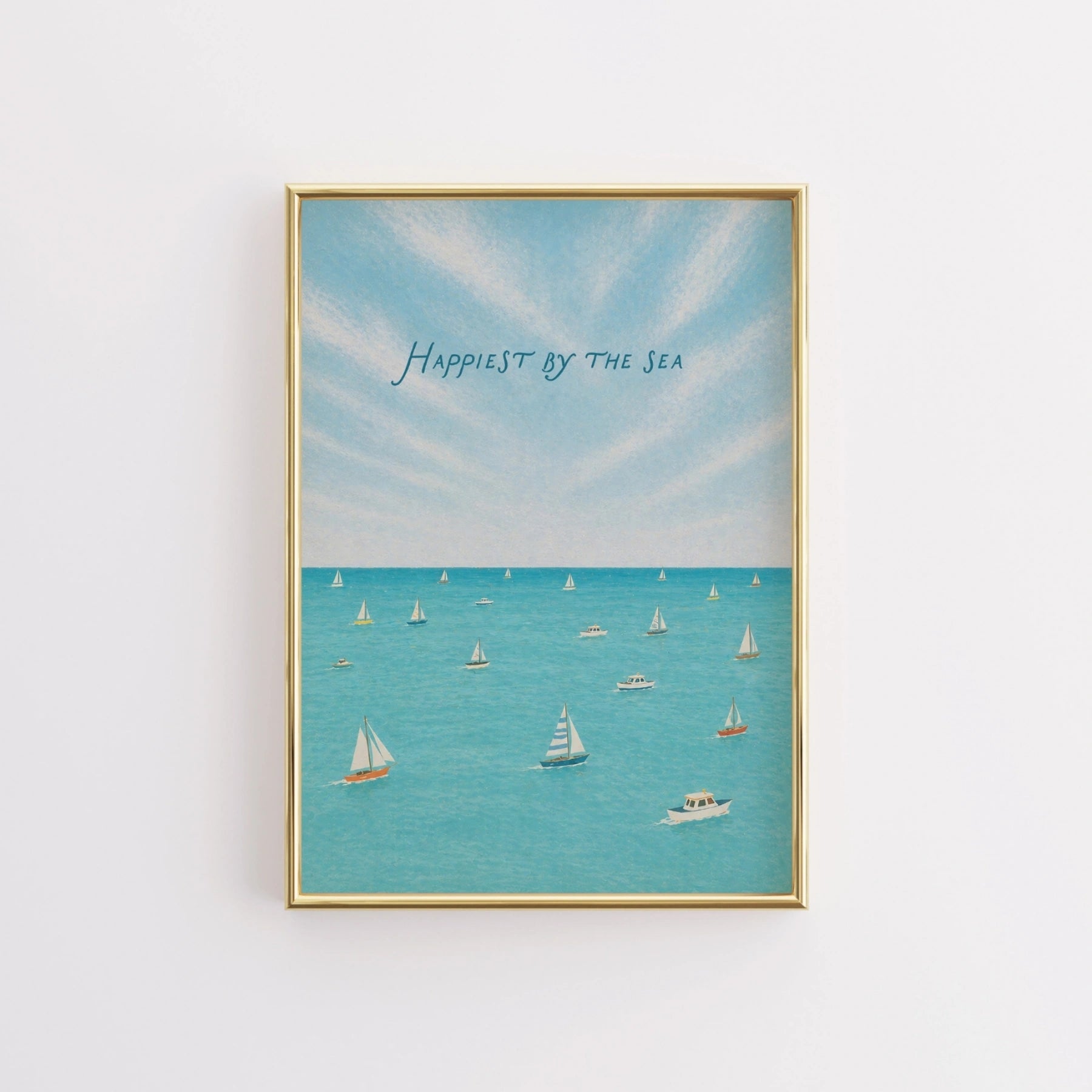 Arte murale "più felice al mare"