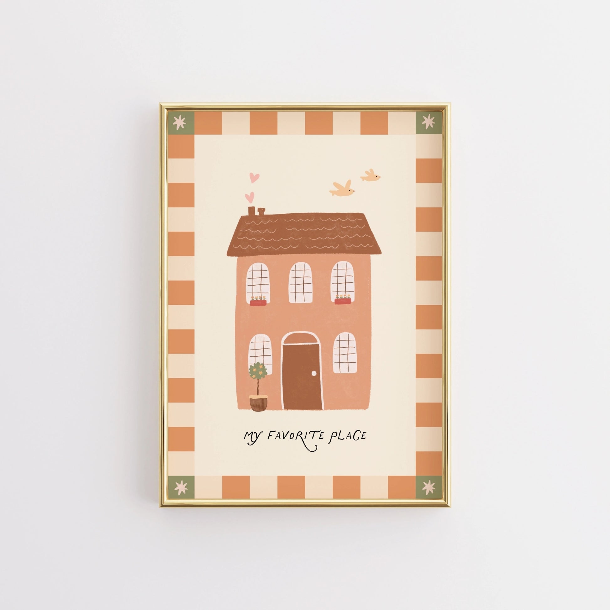 Stampa illustrata Casa accogliente