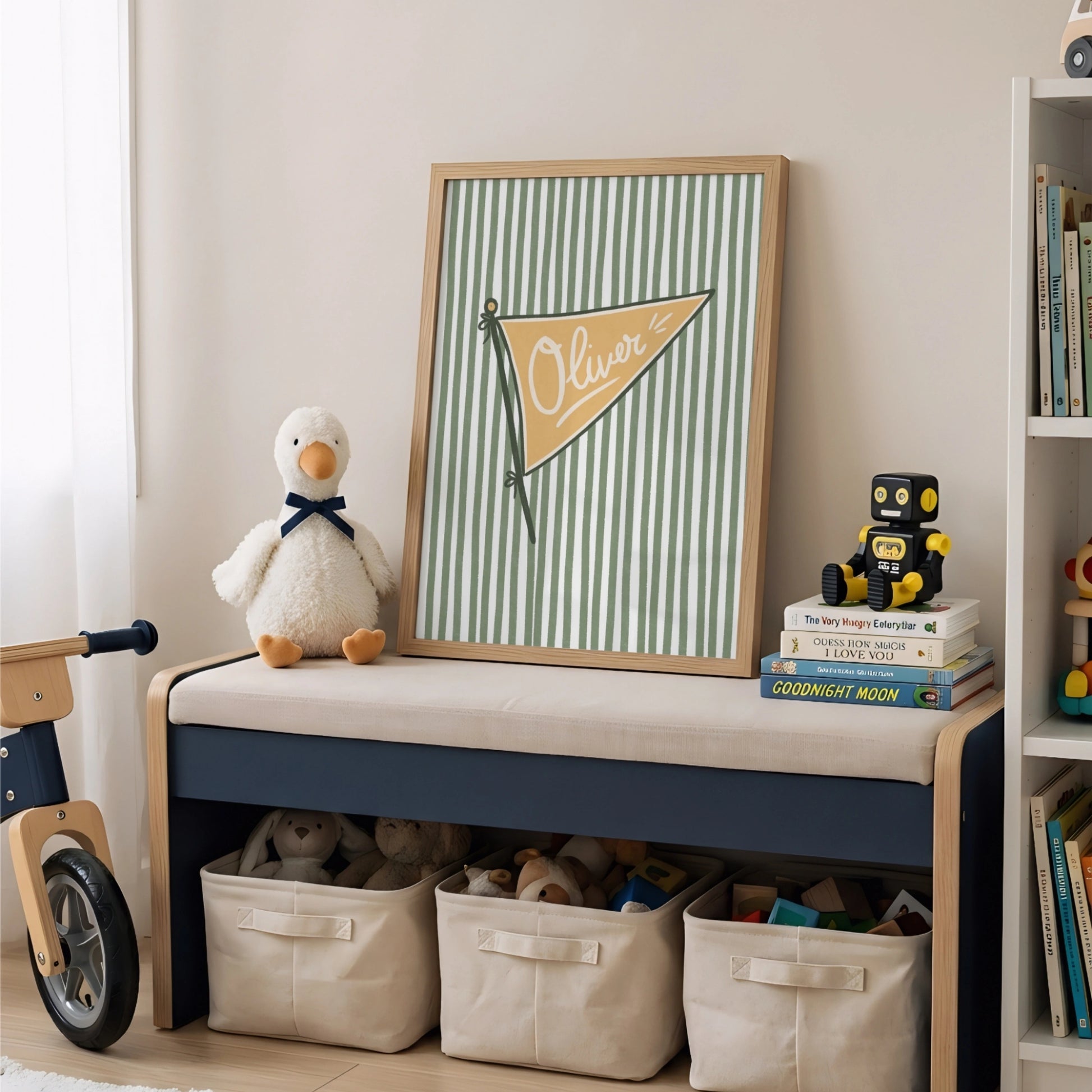 Personalized Nursery Name Wall – Art mural personnalisé