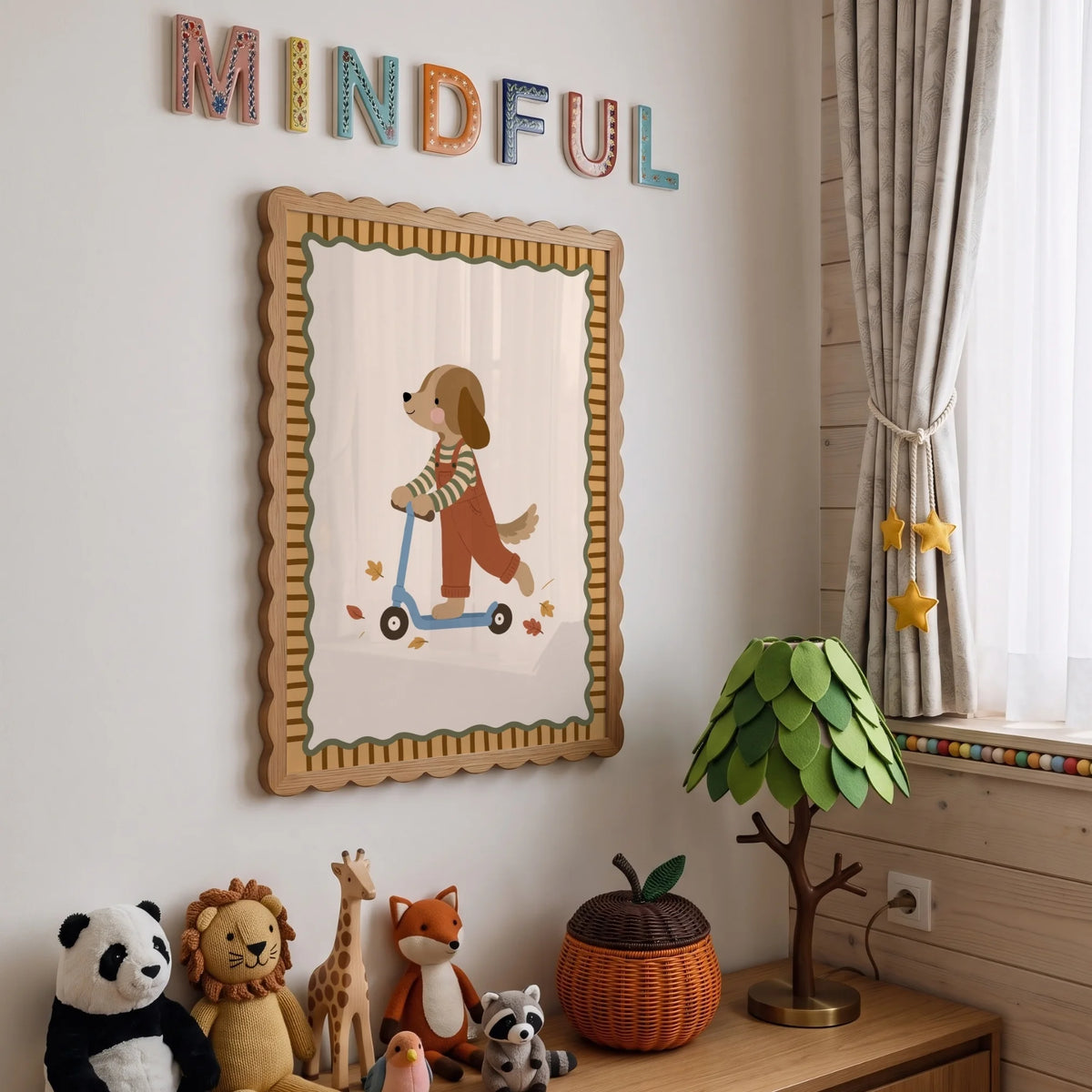 Puppy on Scooter – Nursery & Kids Wall Art