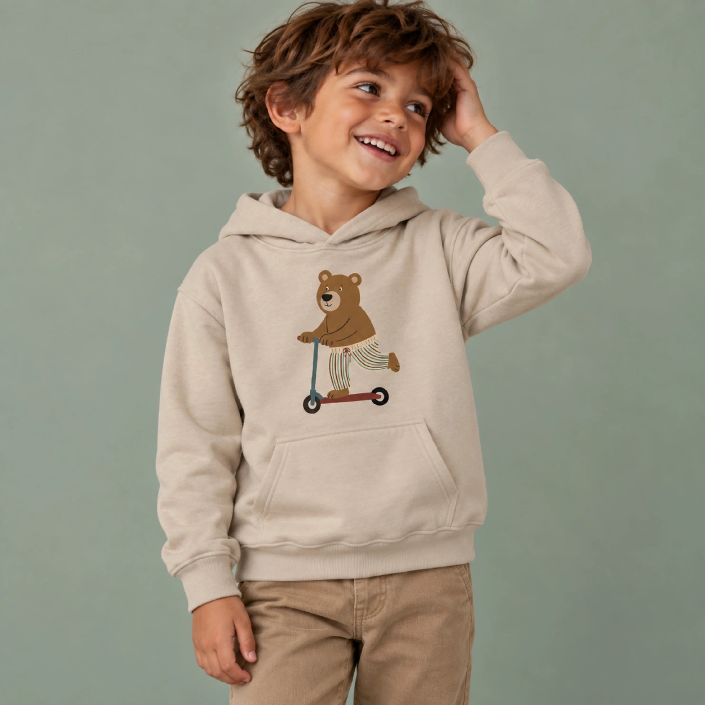 Scooter Bear – Kids Hoodie